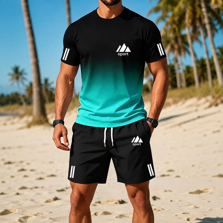 Sporty Summer Men's T-Shirt and Shorts Set