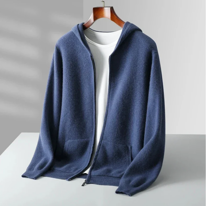 Premium Cashmere Men's Zip Hoodie