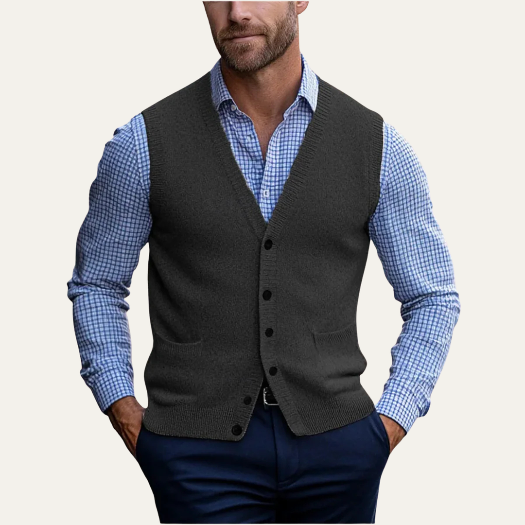Classic Smart-Casual Men Knit Vest