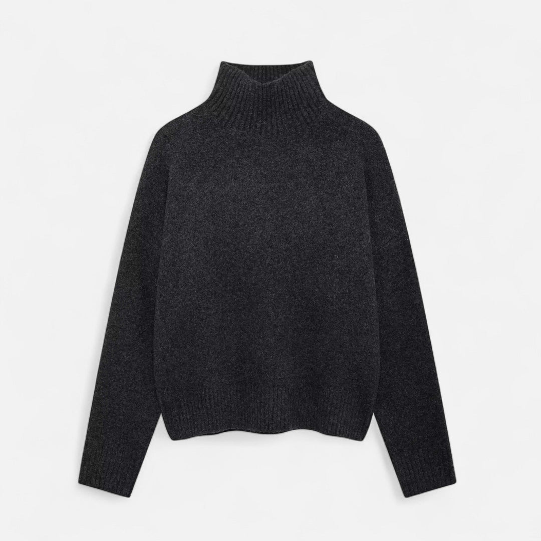 Elegant Turtleneck Sweater Women Vintage Winter
