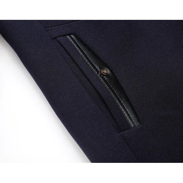 Elegant Men's Winter Wool Coat - Classic and Warm Lined