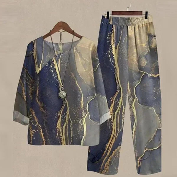 Comfortable Chic Women's Shirt & Trouser Set