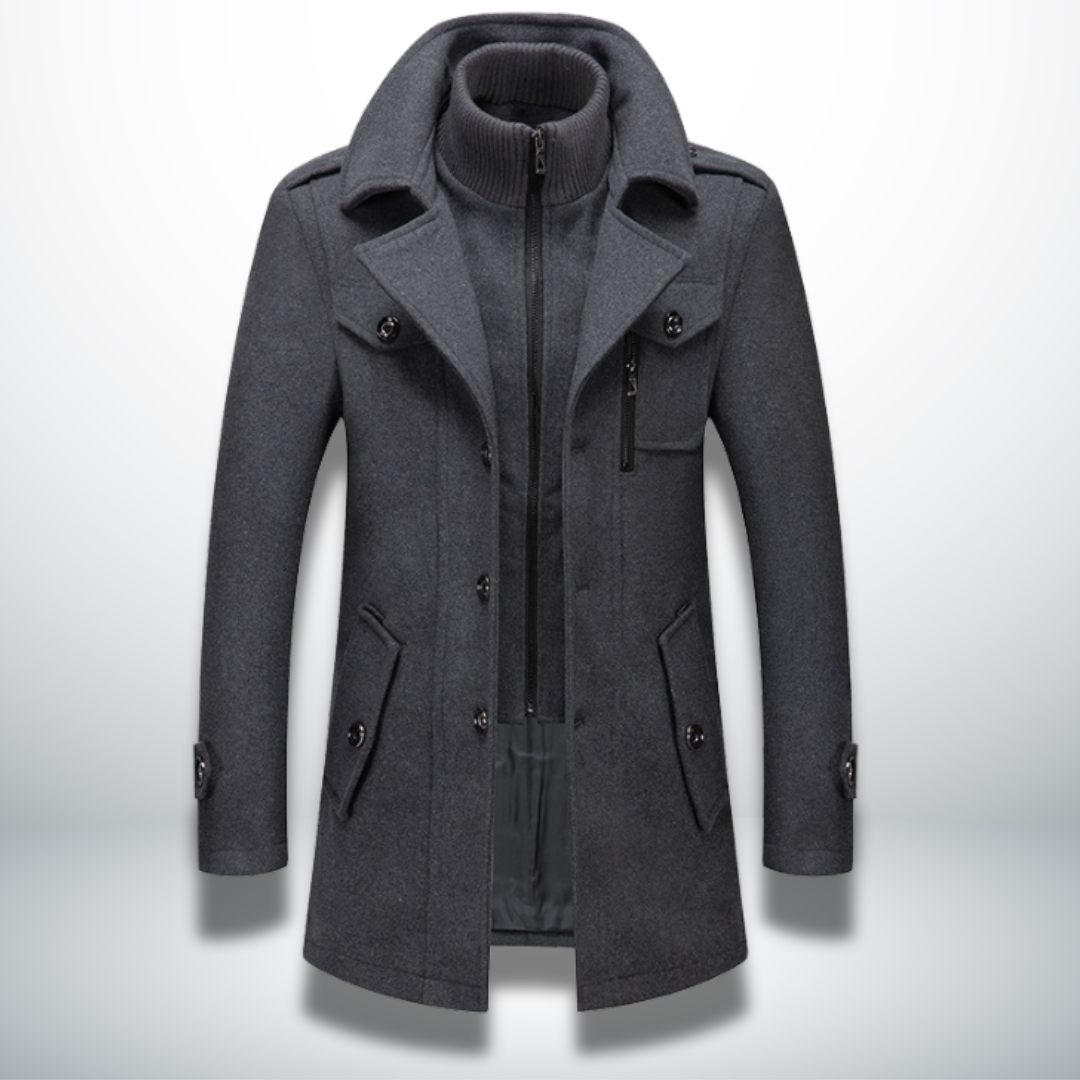 Elegant Men's Wool Winter Coat