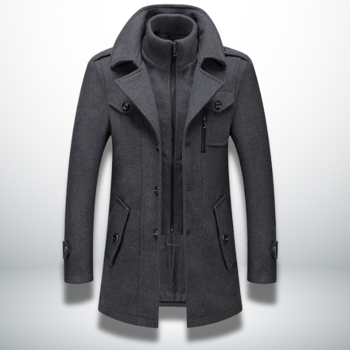 Elegant Men's Wool Winter Coat