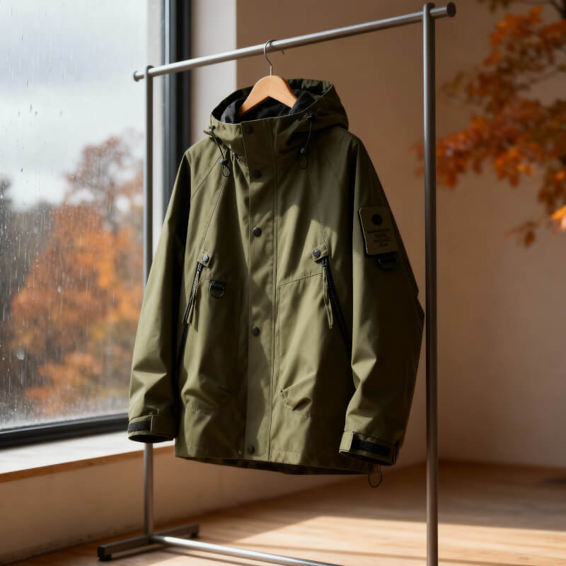 Waterproof Men's Tech Softshell Jacket with Adjustable Hood