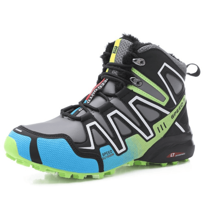 Waterproof Men's Winter Hiking Shoes - Warm Lined with Non-Slip Sole
