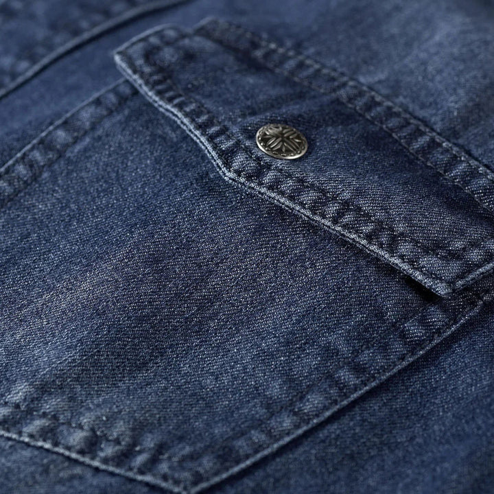 Casual Loose-Fit Men's Denim Shirt