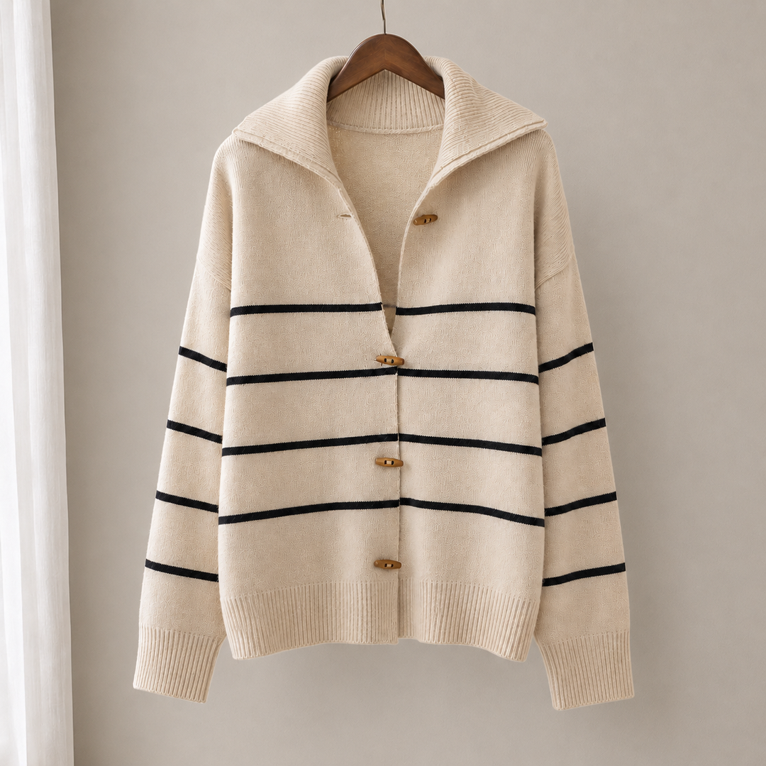 Stylish Oversized Women's Button-Up Cardigan