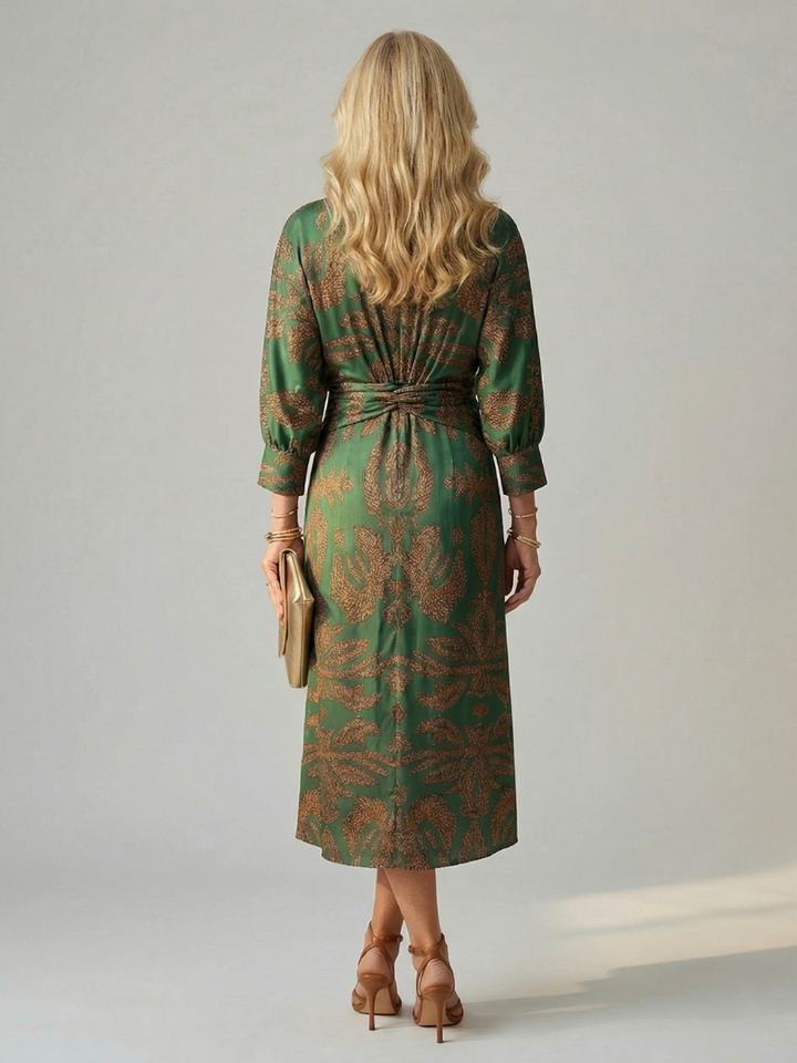 Elegant Lightweight Women's Wrap Midi Dress