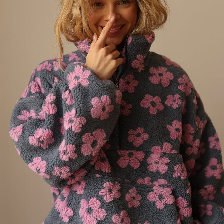 Women's Floral Fleece Pullover