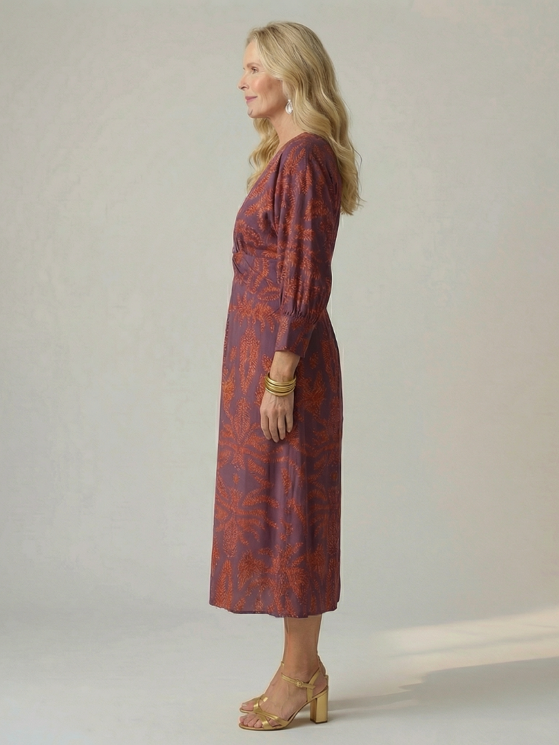 Elegant Lightweight Women's Wrap Midi Dress