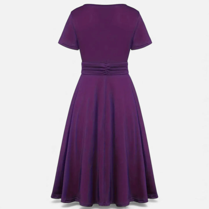 Elegant Rhinestone V-Neck Asymmetric Women's Evening Dress