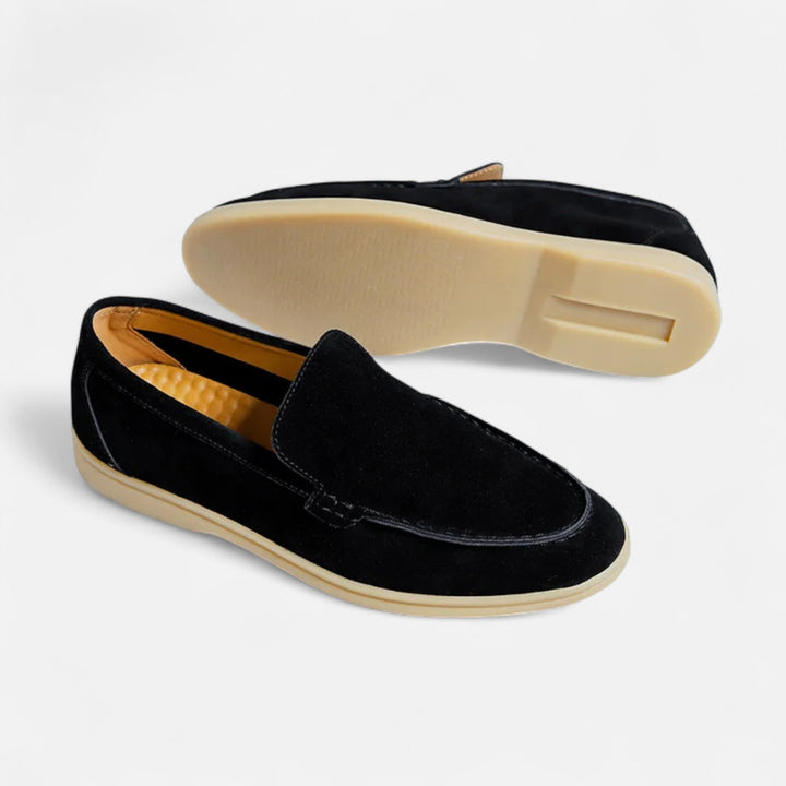 Premium Suede Men's Slippers - Elegant Slip-On Loafers
