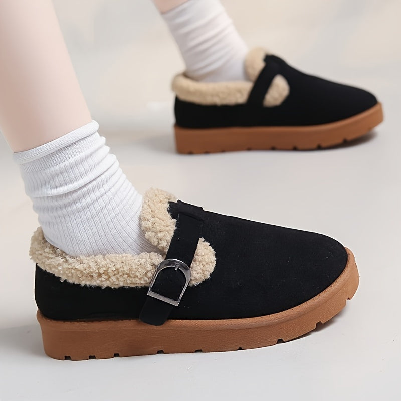 Cozy Women's Winter Ankle Boots with Warm Lining - Non-Slip Sole