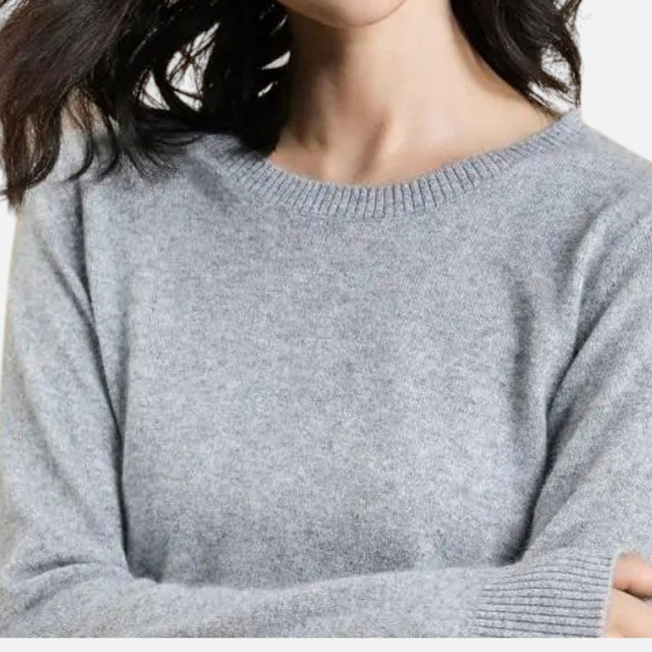 Lightweight Merino Wool Crew Neck Sweater for Women