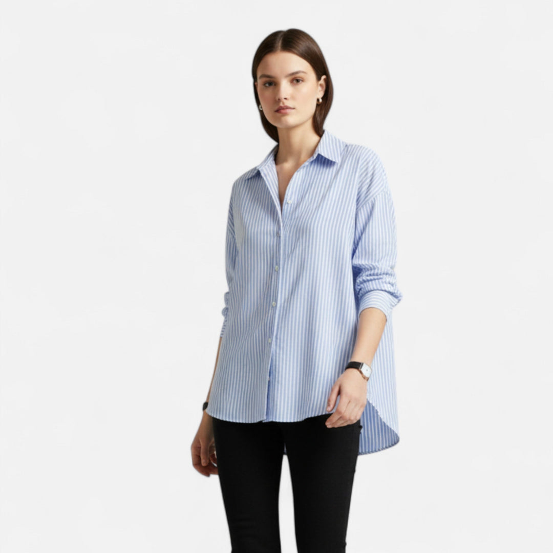 Elegant Classic Women's Long Sleeve Lapel Blouse