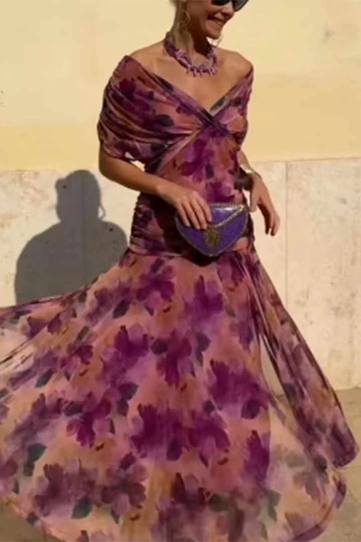 Elegant Women Maxi Wedding Guest Dress