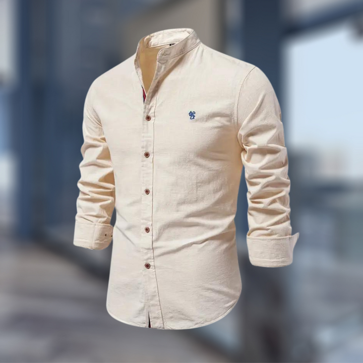 Classic Long Sleeve Polo Shirt for Men with Modern Fit