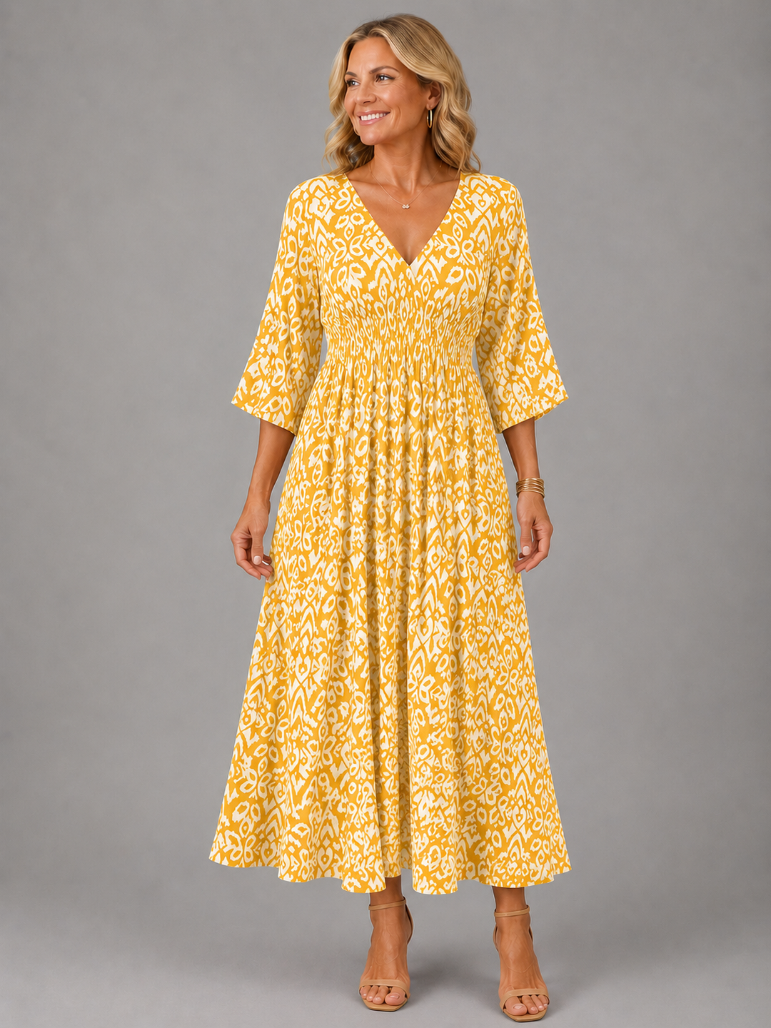 Bohemian Flow Women's Midi Dress