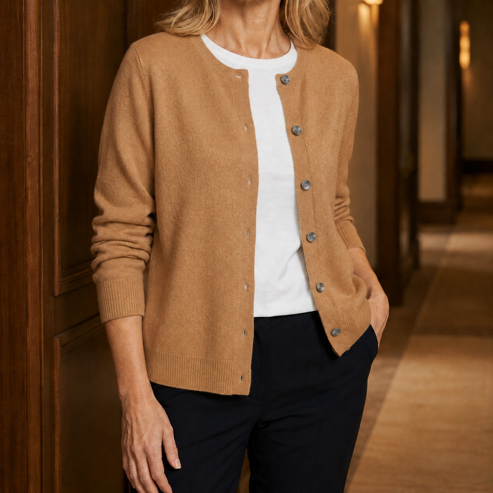 Annabel-Jane Crew Neck Sweater - Camel