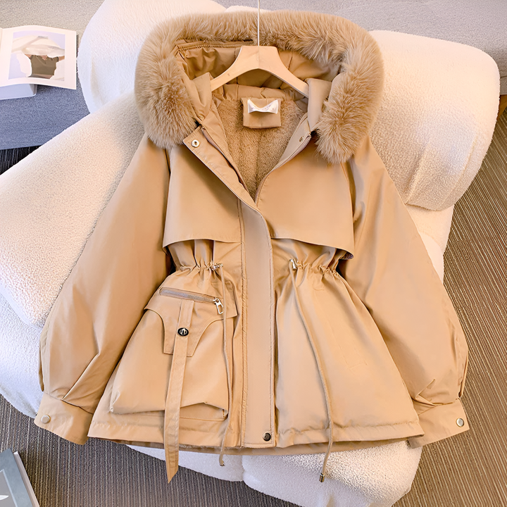 Luxurious Women's Winter Jacket with Faux Fur Trim