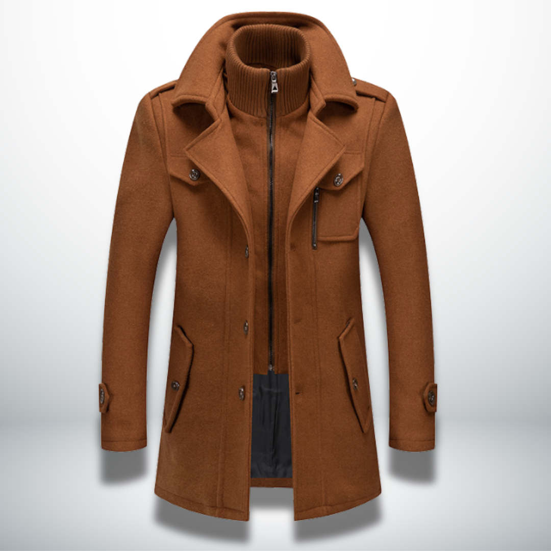 Elegant Men's Wool Winter Coat