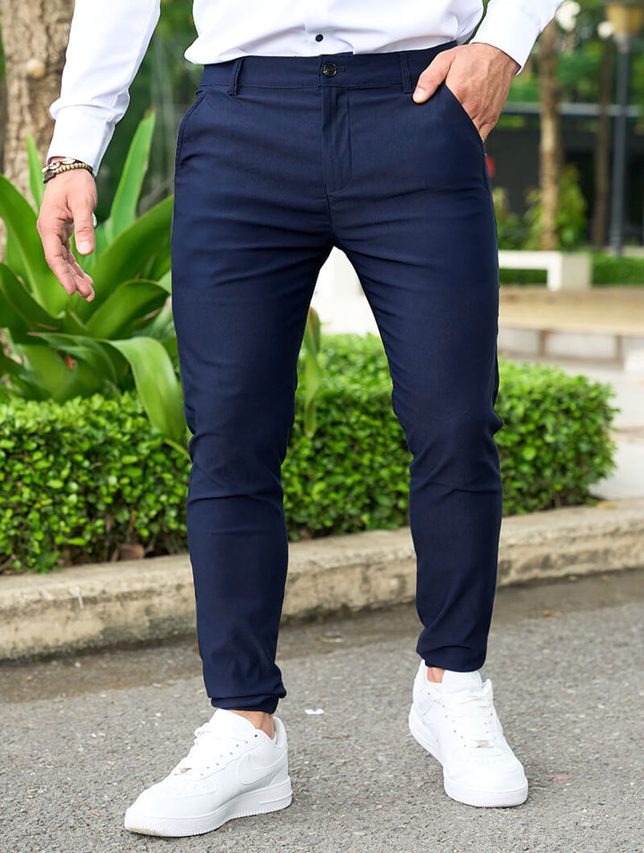 Elastic Slim-Fit Men's Pants