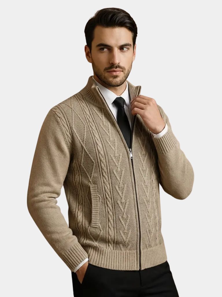 Classic Men's Knit Sweater with an Elegant Cut - Timeless Design