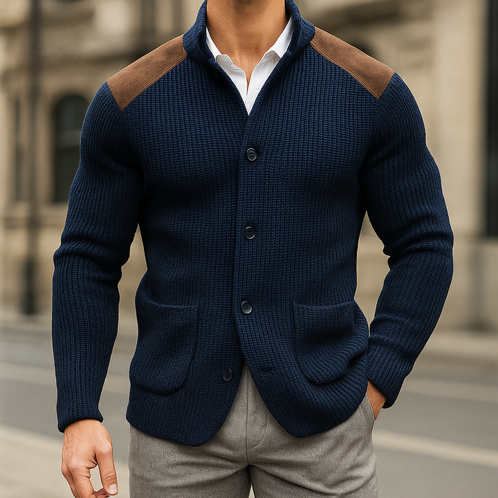 Elegant Men's Knit Blazer - Comfortable and Versatile for Business and Casual Wear