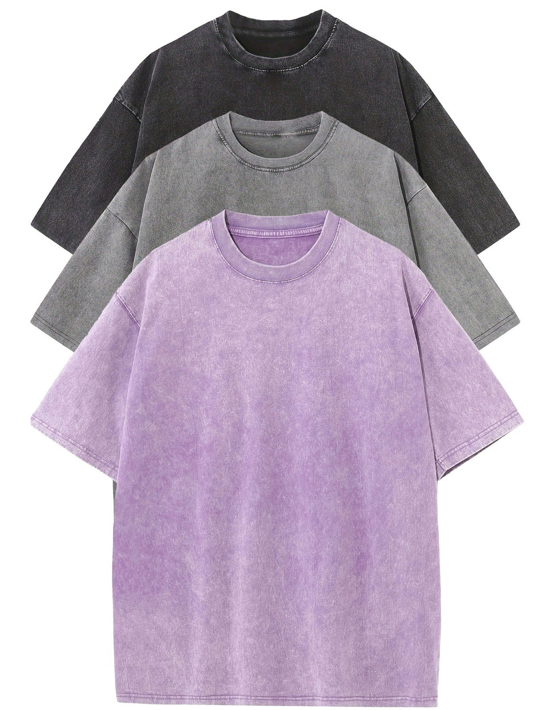 Oversized Cotton Basic Men's T-Shirt Set 3-Pack