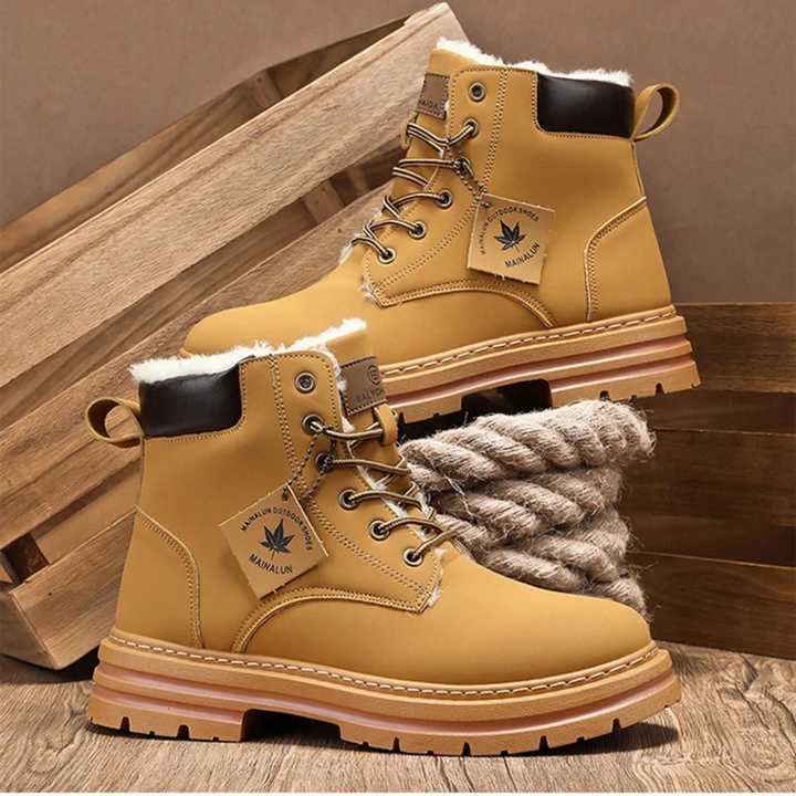 Warm Fur-Lined Men's Insulated Snow Boots