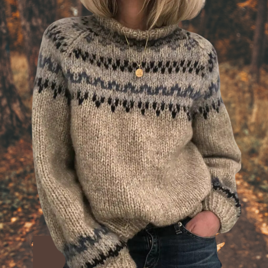 Women's Warm Nordic Knit Sweater