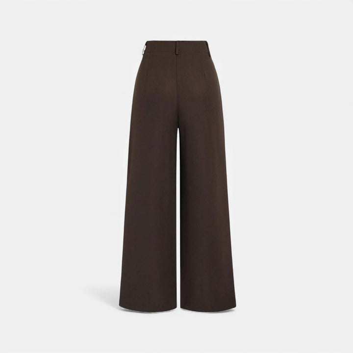 Elegant Jacquard Pleated Women's Wide-Leg Pants