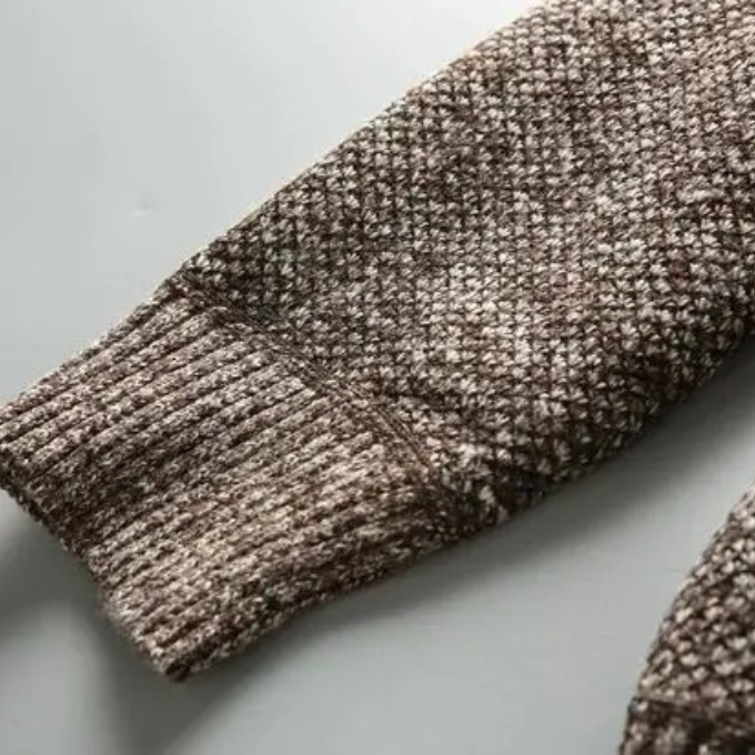 Men's Plaid Knit Jacket with Lining