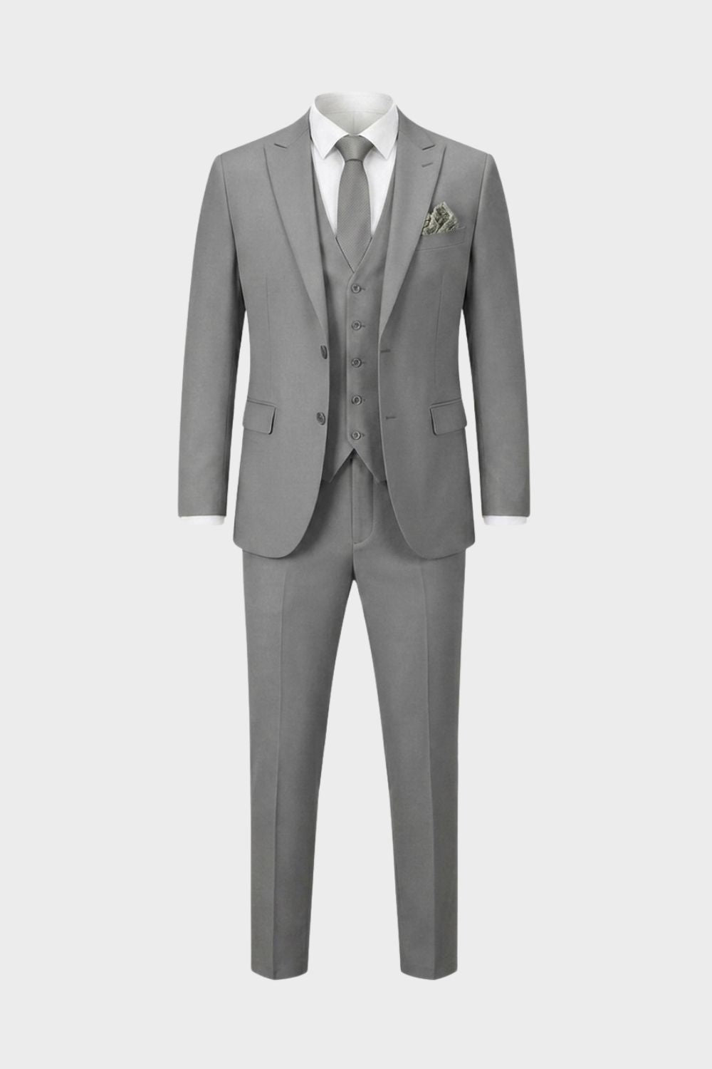 Elegant Slim-Fit Men's Three-Piece Suit