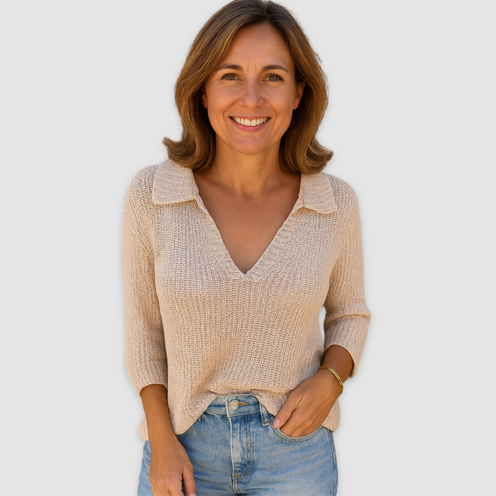 Elegant Soft Women's V-Neck Top