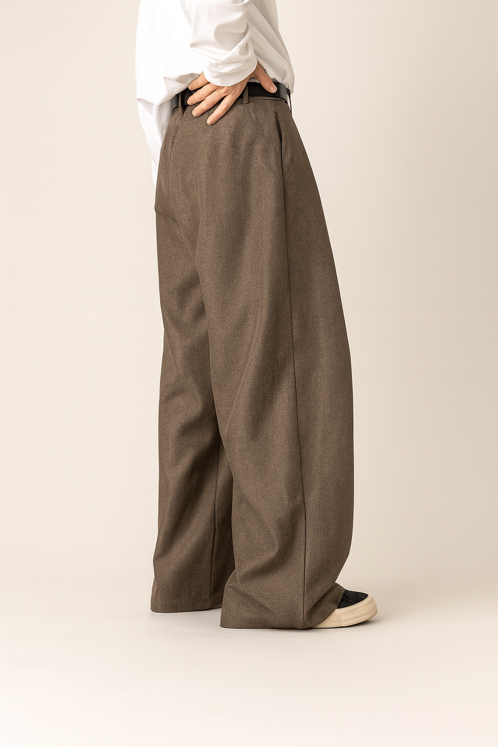 Men's Elegant High-Waisted Pleated Dress Pants
