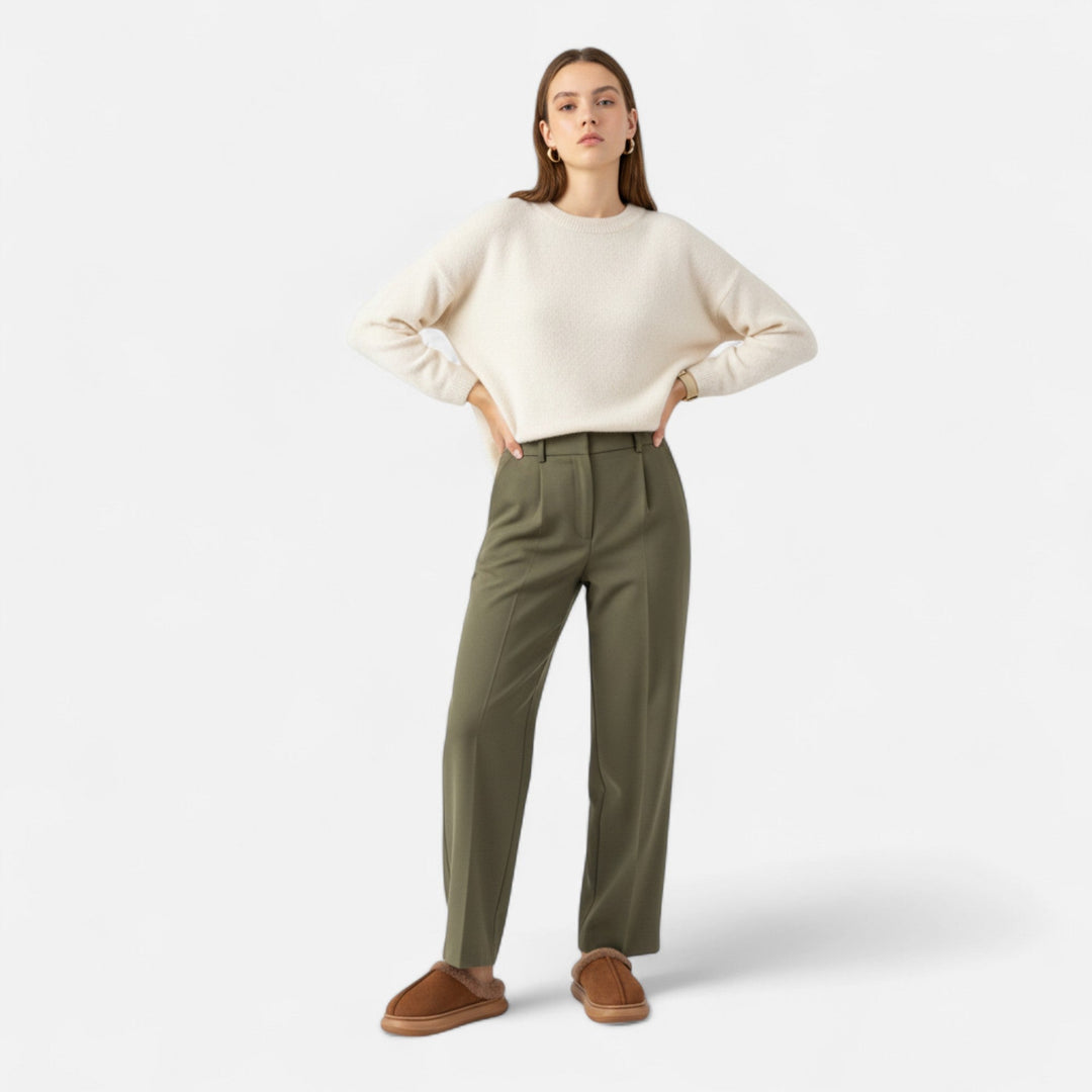 Plush Cashmere-Touch Platform Women's Slippers