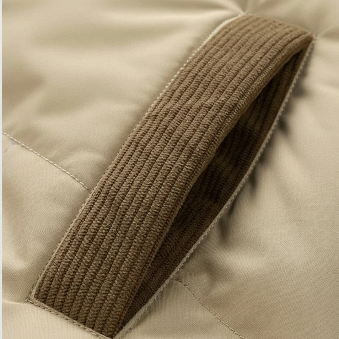 Lined Warm Men's Winter Jacket with Removable Hood