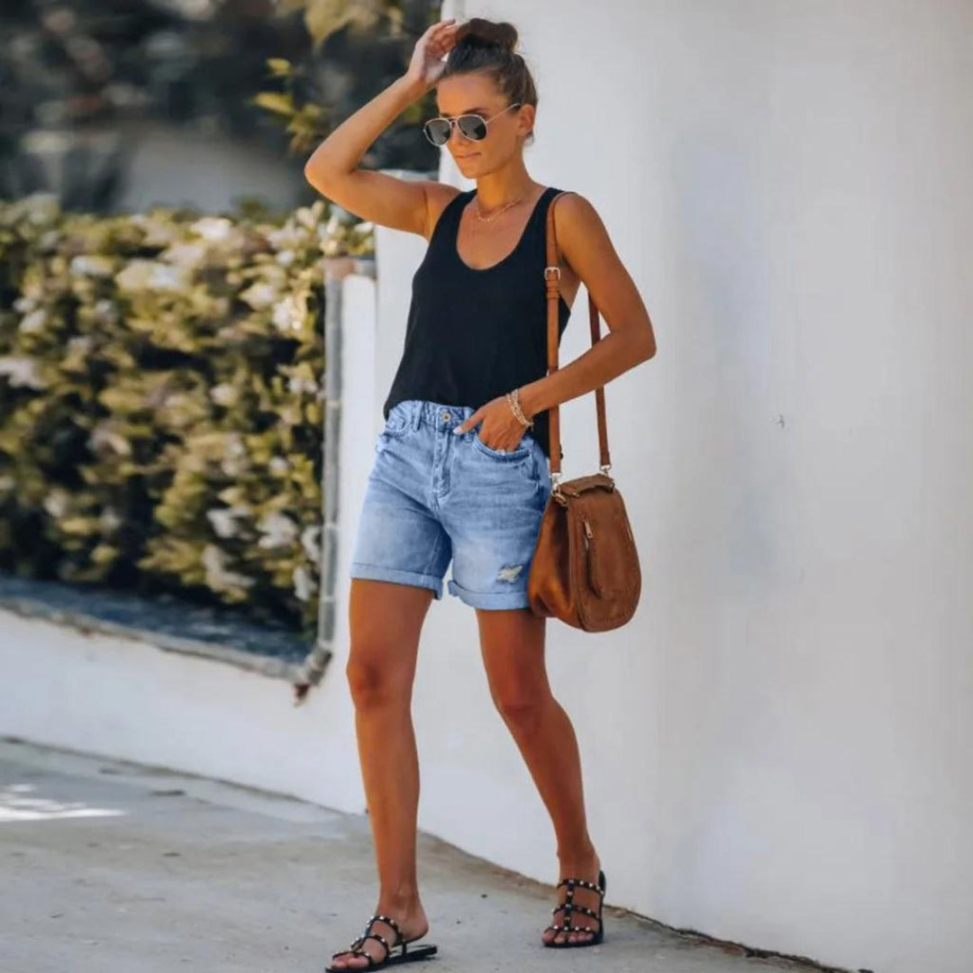 Chic High-Waist Women's Shorts