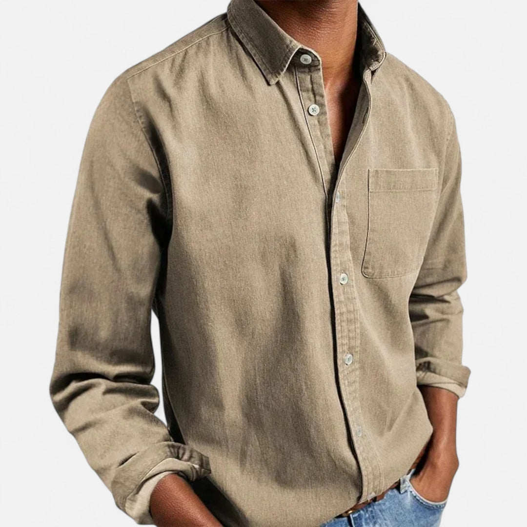 Men's Elegant Slim Fit Long Sleeve Business Shirt
