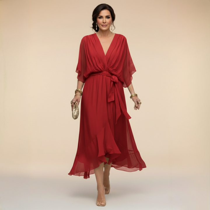 Elegant Lightweight Women's V-Neck Dress