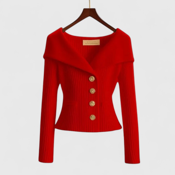 Women's Off-Shoulder Button Cardigan