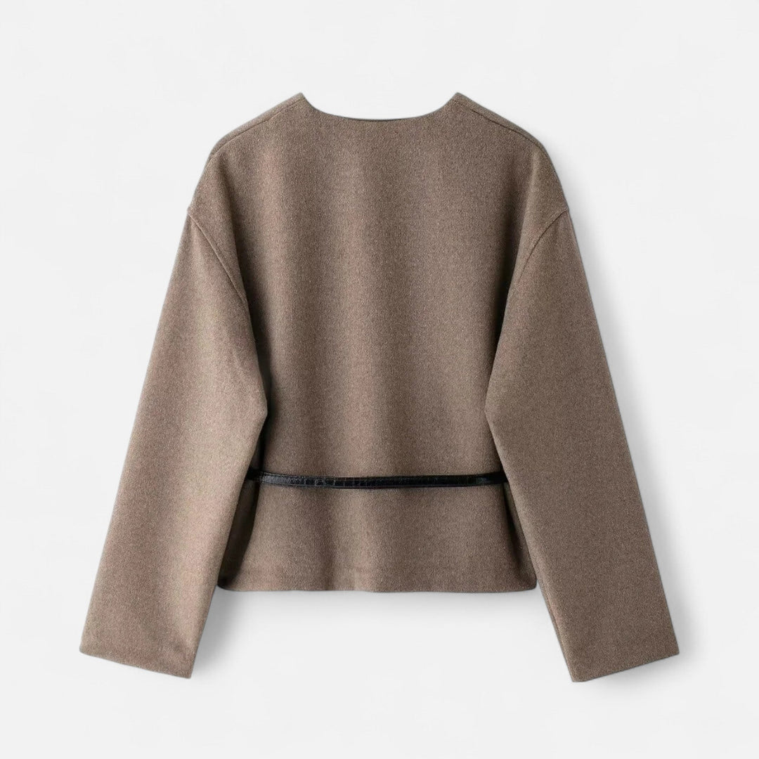 Elegant Belted Wrap Sweater for Women