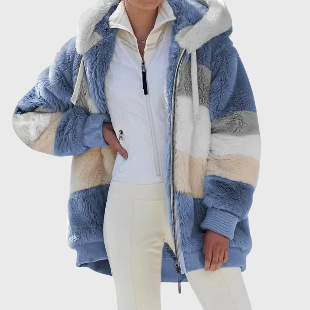 Women's Warm Fleece Winter Jacket with Hood