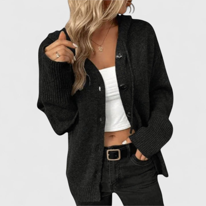 Classic Women's Button-Front Cardigan - Timeless and Versatile