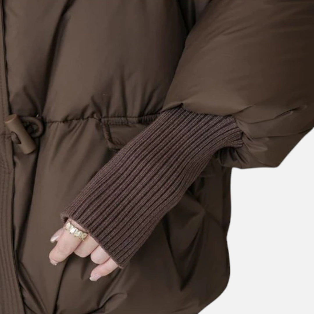 Elegant Women's Winter Jacket with Fur Collar and Down Fill