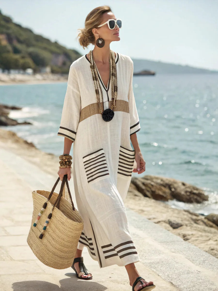 Elegant Loose Fit Women's Summer Maxi Dress