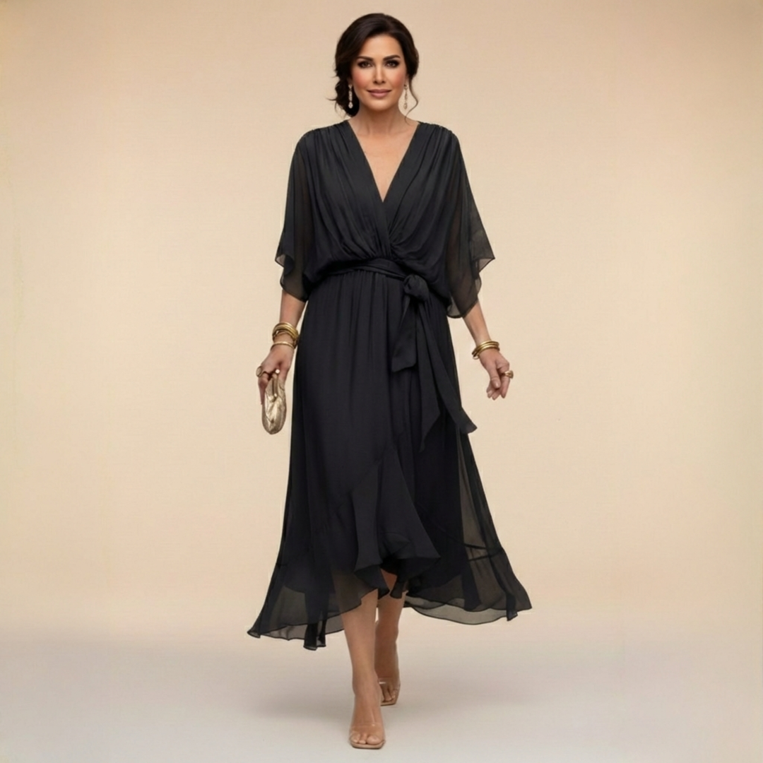 Elegant Lightweight Women's V-Neck Dress
