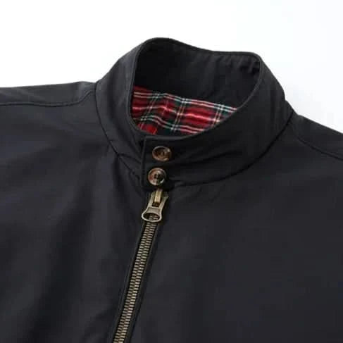 Classic Men's Bomber Jacket with Plaid Lining